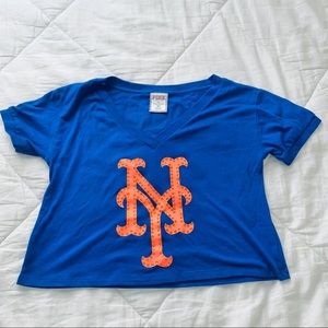 VS PINK NY Mets cropped shirt